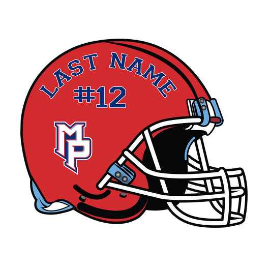 6" PERSONALIZED MPCS Football Helmet Magnet